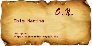 Obis Nerina névjegykártya